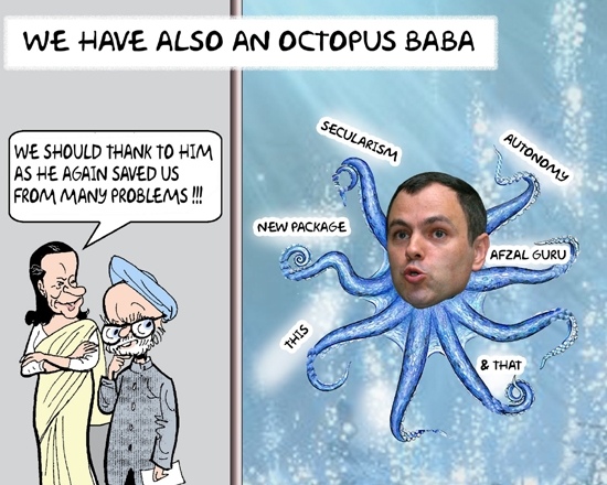 congress has octopus baba funny latest political jokes wallpaper and HD Widescreen from Indian Political Cartoons category